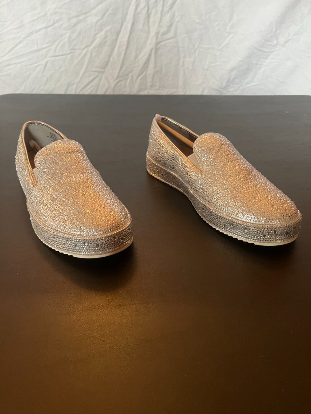 INC Size 8.5M Sparkly Silver Sneakers